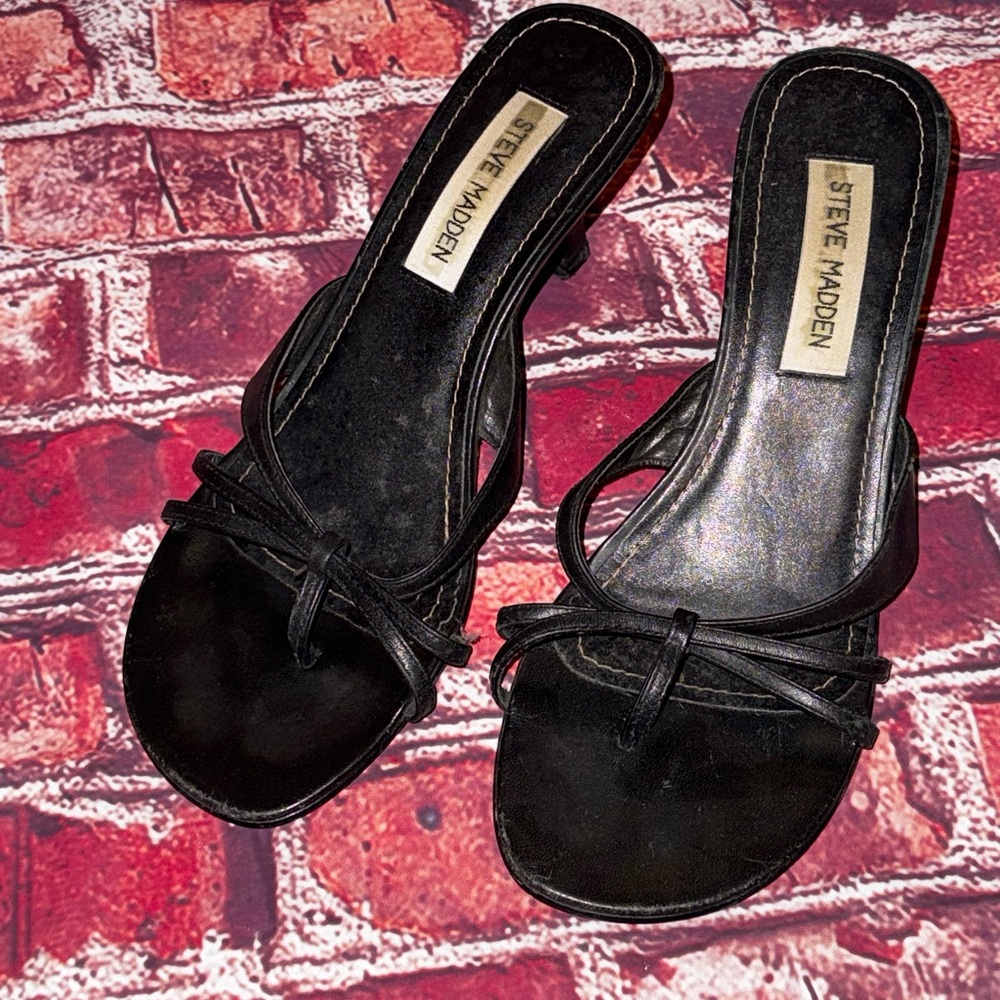 Steve Madden Black Strappy Sandals